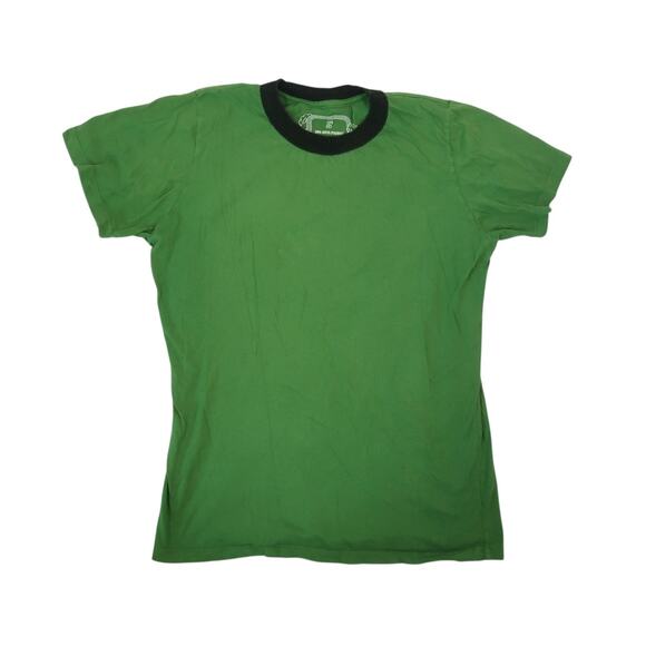 Big Bud Press Olive Green Ringer Tee Short Sleeve T-Shirt Small - Picture 1 of 4